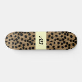 Skateboard Motif d'impression noir et Brown Cheetah. (Horz)