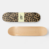 Skateboard Motif d'impression noir et Brown Cheetah. (Horz)