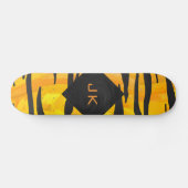 Skateboard Motif d'impression noir et orange (Horz)