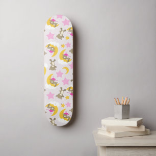 Skateboard Motif D'Ours, Nounours, Mignons Ours, Étoiles