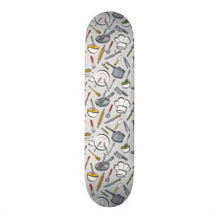 Skateboard Motif d'outils de cuisine