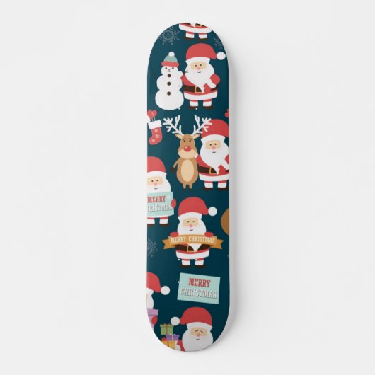 Skateboard Motif du Père Noël (Devant)