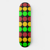 Skateboard Motif du signal d'avertissement du feu de circulat (Recto)
