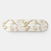 Skateboard Motif élégant Gold Jungle Wild Animaux (Horz)