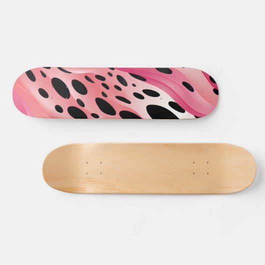 Skateboard Motif Empreinte de léopard rose (Horz)