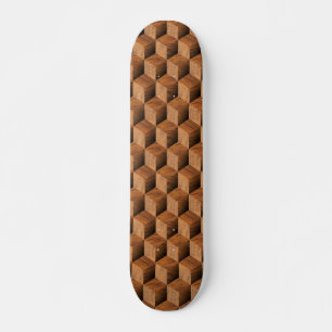 Skateboard Motif en bois - Rétro