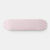 Skateboard Motif en damier rose pastel À damiers Wavy (Horz)