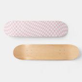Skateboard Motif en damier rose pastel À damiers Wavy (Horz)