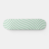 Skateboard Motif en damier vert À damiers Pastel (Horz)