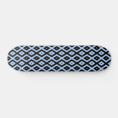 Skateboard Motif en diamant bleu pâle et noir (Horz)