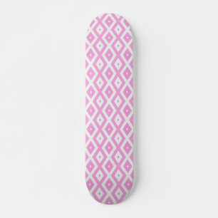 Skateboard Motif en diamant rose et blanc