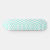 Skateboard Motif en diamant Turquoise et blanc (Horz)