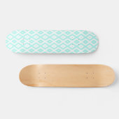 Skateboard Motif en diamant Turquoise et blanc (Horz)