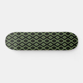 Skateboard Motif en diamant vert olive et noir (Horz)