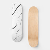 Skateboard Motif en marbre blanc noir moderne (Recto)