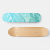 Skateboard Motif en marbre bleu (Horz)