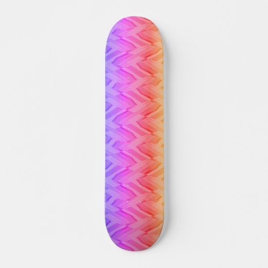Skateboard Motif en marbre corail et teintes roses complexe (Devant)
