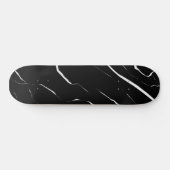 Skateboard Motif en marbre noir blanc moderne (Horz)