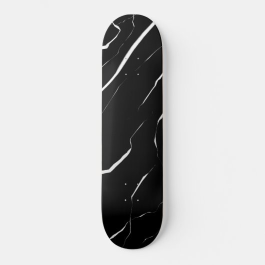 Skateboard Motif en marbre noir blanc moderne (Recto)