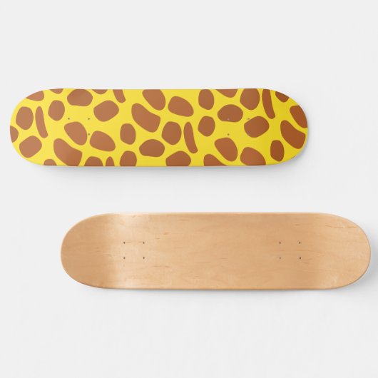 Skateboard Motif en peau de girafe jaune mou (Horz)