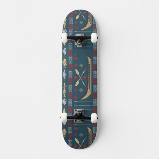 Skateboard Motif ethnique de pêche (Recto)