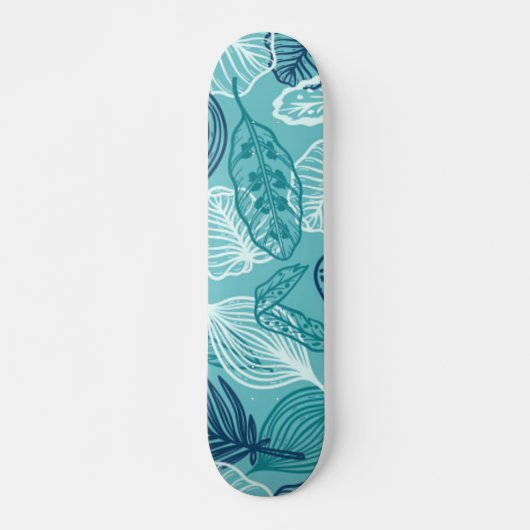 Skateboard motif feuille (Devant)