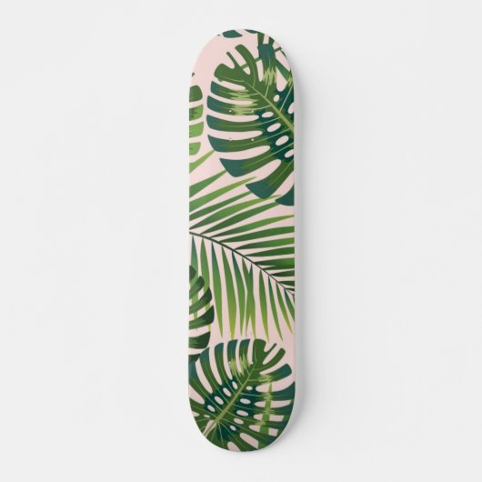 Skateboard motif feuille (Devant)