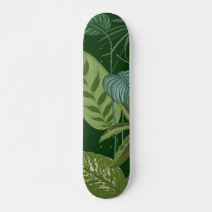 Skateboard motif feuille