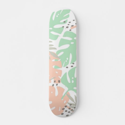 Skateboard motif feuille (Devant)