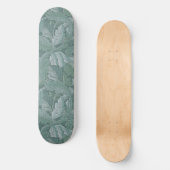 Skateboard Motif feuille d'acanthe bleu sarcelle de William M (Recto)