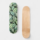 Skateboard Motif Feuille vert tropical (Recto)