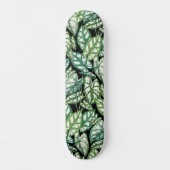 Skateboard Motif Feuille vert tropical (Recto)