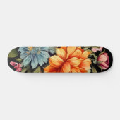 Skateboard Motif Fleur sauvage coloré (Horz)