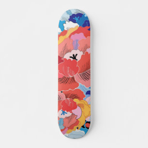Skateboard Motif floral