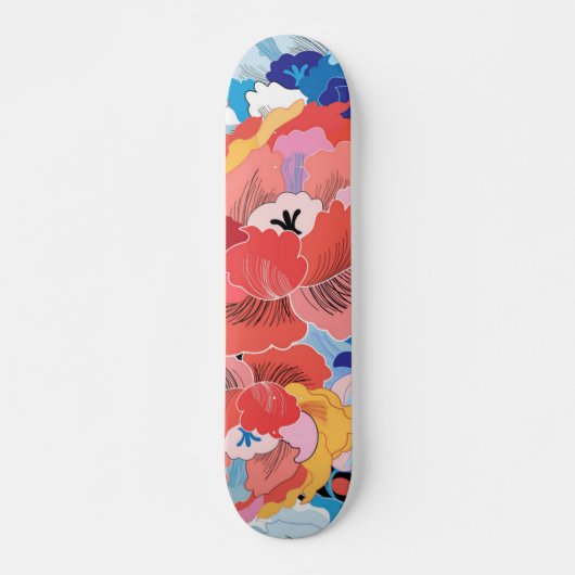 Skateboard Motif floral (Devant)
