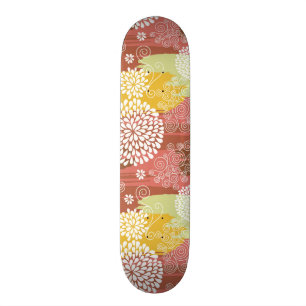 Skateboard Motif floral 2
