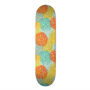 Skateboard Motif floral 3