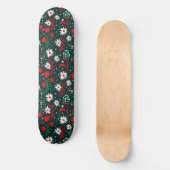 Skateboard Motif floral coloré (Recto)