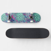 Skateboard Motif floral coloré de griffonnage (Horz)