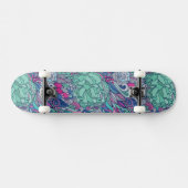 Skateboard Motif floral coloré de griffonnage (Horz)