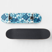 Skateboard Motif floral de ketmie de surf (Horz)