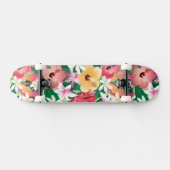 Skateboard Motif floral de ketmie tropicale (Horz)