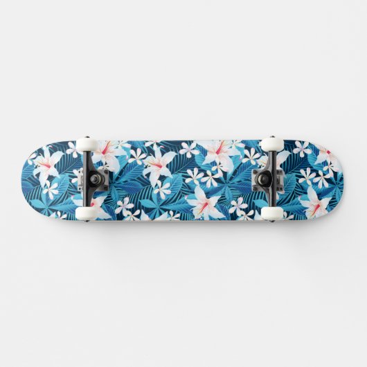 Skateboard Motif floral de ketmie tropicale (Horz)