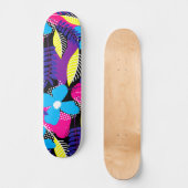 Skateboard Motif floral et point chic avec Feuilles (Recto)