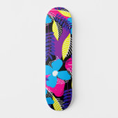 Skateboard Motif floral et point chic avec Feuilles (Recto)