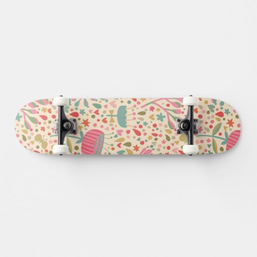Skateboard Motif floral lumineux (Horz)