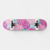Skateboard Motif floral lumineux 2 (Horz)