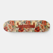 Skateboard Motif floral personnalisé chic (Horz)