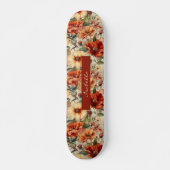 Skateboard Motif floral personnalisé chic (Devant)