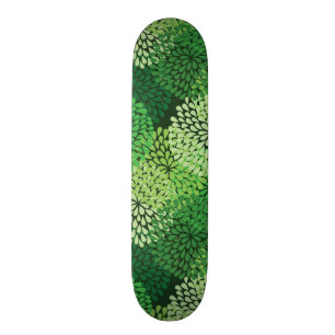 Skateboard Motif floral vert